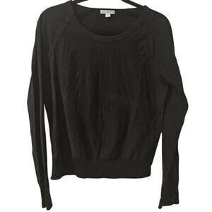 Standard James Perse Vintage Sweatshirt Lightweight WOE3541 Black Womens 3 Large